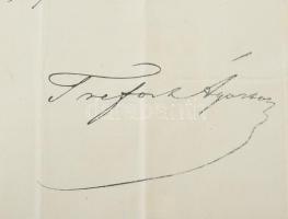 1875 Trefort Ágoston (1817-1888) vallás- és közoktatásügyi miniszter (1872-1888) stencilezéssel máso...