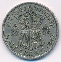 Nagy-Britannia 1947. 1/2C Cu-Ni "VI. György" T:XF 
Great Britain 1937. 1/2 Crown Cu-Ni &q...