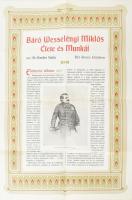 1904 Báró Wesselényi Miklós munkái. dr. Kardos Samu szerk. kötet ismertetője és előfizetési felhívása 4 p Hajtva 48 cm