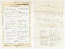 1904 Báró Wesselényi Miklós munkái. dr. Kardos Samu szerk. kötet ismertetője és előfizetési felhívás...