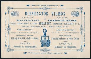 cca 1900 3 db fejléces reklámos számla. Bienenstock, Mayrhofer, Wolf gőzszántási cég, Excelsior aety...