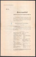 1904 Körrendelet a ... mezőgazdaságra hasznos állatok oltalmazása érdekében... Állatvédelmi rendelet 8p.