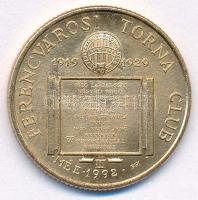 Bognár György (1944-) 1992. "MÉE - Ferencvárosi Torna Club FTC III. - 1919-1929" fényezett, kétoldalas bronz emlékérem kapszulában (23mm) T:UNC Adamo FTC3