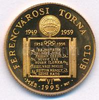 Bognár György (1944-) 1995. "MÉE - Ferencvárosi Torna Club FTC VI. - 1949-1959" fényezett, kétoldalas bronz emlékérem kapszulában (23mm) T:PP Adamo FTC6