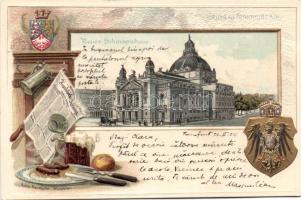 Frankfurt Theater Embossed Litho