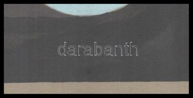 Olvashatatlan jelzéssel (jobbra lent): Geometrikus csendélet. Akvarell, ceruza, papír. 24x19 cm