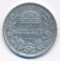 1893KB 1K Ag "Ferenc József" kapszulában T:VF Adamo K5