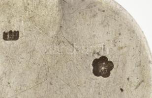 Ezüst (Ag) kanál, monogramos, jelzéssel, h: 22 cm, nettó: 71 g