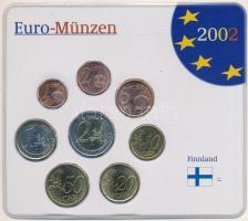 Finnország 1999-2001. 1c-2E (8xklf) forgalmi összeállítás zárt műanyag díszlapon T:UNC,AU Finland 1999-2001. 1 Cent - 2 Euro (8xdiff) coin set in closed plastic display sheet C:UNC,AU