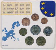 Görögország 2002. 1c-2E (8xklf) forgalmi szett zárt műanyag díszlapon T:UNC
Greece 2002. 1 Cent - 2...