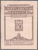 1916 Országos Hitelszövetkezeti értesítő XVIII. évf 9. szám.