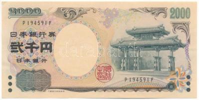 Japán 2000. 2000Y "26. G8 Találkozó Okinava" T:AU Japan 2000. 2000 Yen "26th G8 Summit Okinawa" C:AU