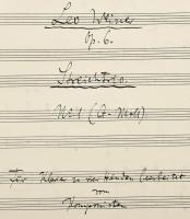 1910 Weiner Leó (1885-1960) zeneszerző saját kézzel írt kottája, egybekötve, a művész által Adler Ma...