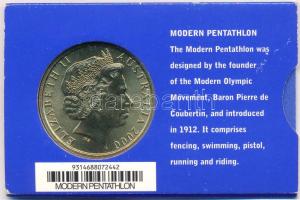 Ausztrália 2000. 5D Al-bronz "Sydneyi Olimpia 2000 - Öttusa" karton díszlapon T:BU 
Austr...