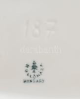 Hollóházi Medimpex Aqva Vitae gyógyitalos porcelán edény, kézzel festett, jelzéssel, hibátlan, m: 20...