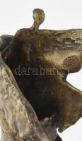 Nencho Russev (1943-): Tánc. Bronz szobor alabástrom talapzaton, minimális kopottsággal, m: 19 cm