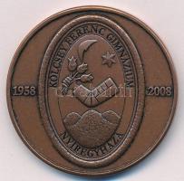 2008. "Kölcsey Ferenc Gimnázium - Nyíregyháza - 1958-2008" kétoldalas bronz emlékérem (42,...