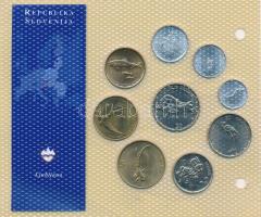 Szlovénia 1992-2004. 10st-50T (9xklf) "Európa utolsó pénzei" vákuumcsomagolt forgalmi szet...
