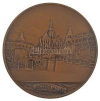 Berán Lajos (1883-1943) 1931."Budapesti emlék" kétoldalas bronz emlékérem modern utánveret...
