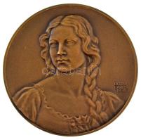 Berán Lajos (1883-1943) 1931."Budapesti emlék" kétoldalas bronz emlékérem modern utánverete (79mm) T:UNC