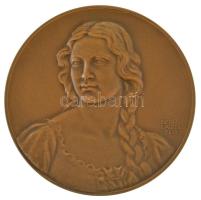 Berán Lajos (1883-1943) 1931."Budapesti emlék" kétoldalas bronz emlékérem modern utánverete (79mm) T:UNC