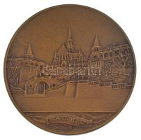 Berán Lajos (1883-1943) 1931."Budapesti emlék" kétoldalas bronz emlékérem modern utánveret...