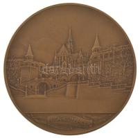 Berán Lajos (1883-1943) 1931."Budapesti emlék" kétoldalas bronz emlékérem modern utánveret...