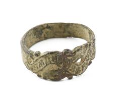 Orosz Birodalom ~1914. Bronz katonai gyűrű (59-es méret) Russian Empire ~1914. Bronze military ring (size 59)