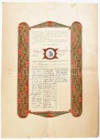 1947-1948 Jászberény, 2 db tízéves osztálytalálkozó alkalmából készült, irredenta szövegű, grafikus ...