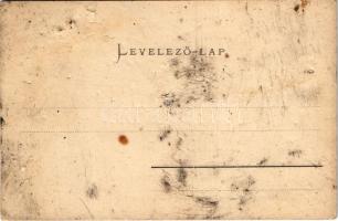 Szombathely, Magyar huszár akrobatikus gátugrása lóval a Lovassági laktanyában. Geltch Vilmos kiadás...