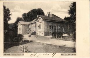 1916 Szinye, Svinia (Eperjes, Presov); Klasszicista kúria, kastély / castle villa (fa)