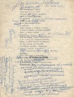 1965 Várnai Zseni (1890-1981) költőnő, írónő saját kézzel írt verse aláírással, valamint gépelt vers...