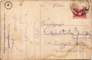 Érsekújvár, Nové Zámky; Kossuth Lajos tér, Szentháromság szobor, templom, Nemzeti Szálloda, Pollák V...