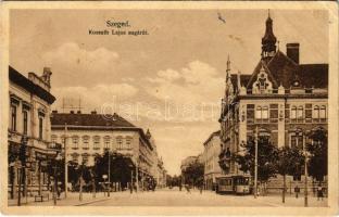 Szeged, Kossuth Lajos sugárút, villamos, fűszer és csemege üzlet (EK)