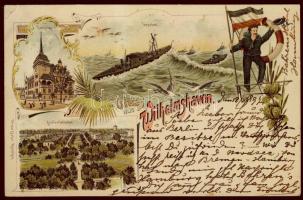1897 Wilhelmshaven, military  Litho