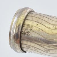 Ezüst (Ag) toll, jelzéssel, kopással, h:14 cm, bruttó: 22 g