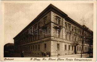 Budapest VI. Magyar királyi állami Mária Terézia leánygimnázium. Andrássy út 65. Goszleth fényképész felvétele 1926. (EK)