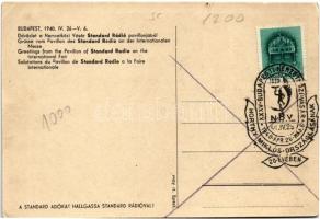 Budapest, Nemzetközi Vásár, Standard Rádió pavilonja. reklám + "1940 XXXV. Budapesti Nemzetközi...