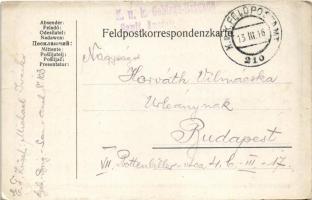 1916 Isonzo-Armee 1915 feliratú jelvény képe tábori levelezőlapon / WWI Austro-Hungarian K.u.K. mili...