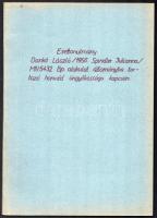 Benedek Gyula: Esettanulmány Dankó László /1956. Spindler Julianna/ MN 5432 Bp. alakulat állományába tartozó honvéd öngyilkossága kapcsán. Bp., 1976, k.n., 36 p. Kiadói papírkötés, ceruzás aláhúzásokkal és javításokkal.