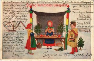 1939 Boldog karácsonyi ünnepeket / Hungarian Christmas greeting s: Bacsa J. (EK)