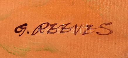 G Reeves jelzéssel: Csendélet. Olaj, vászon, dekoratív fakeretben, 51×41 cm