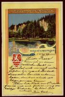 1899 Karlovy Vary, Karlsbad; Hans-Heilig-felsen / natural park, litho, s: V. Hawlicek
