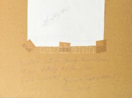 Hercsuth Ferenc (1942-): Szentendrei részlet. Monotípia, papír, jelzett, hátoldalán autográf felirat...