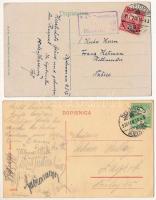 Belovár, Bjelovar; - 2 db RÉGI város képeslap / 2 pre-1945 town-view postcards