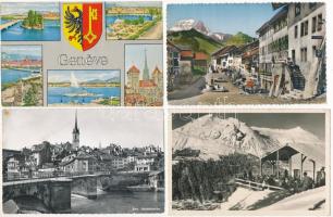 24 db MODERN svájci város képeslap / 24 modern Swiss town-view postcards