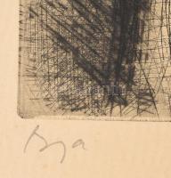 Iván Szilárd (1912-1988): Anya. Rézkarc, papír, jelzett, kartonra kasírozva, lap széle kissé foltos,...