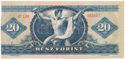 1962. 20Ft T: hajtatlan, ropogós papír, az egyik oldala levágva