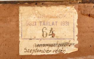 Holló J jelzéssel, 1930 körül működött magyar festő: Szeptember végén. Akvarell, papír. Hátoldalán M...