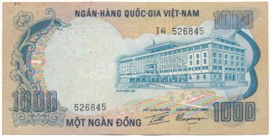 Dél-Vietnám DN (1972.) 1000D T:XF hajtatlan, sarokhajlások, folt South Vietnam ND (1972.) 1000 Dong C:XF unfolded with corner bends and spotts Krause P#34c